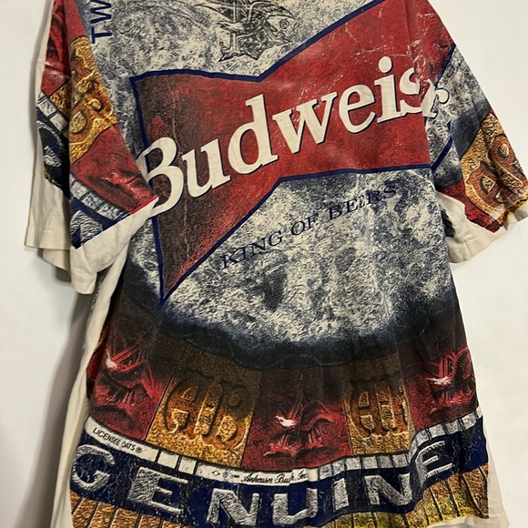 Vintage 90's Made in USA - WILD OATS Budweiser T-Shirt Men’s Size XL - All Over - Picture 2 of 5